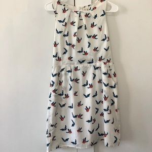 Pink Owl Bird print dress Pockets! Modcloth